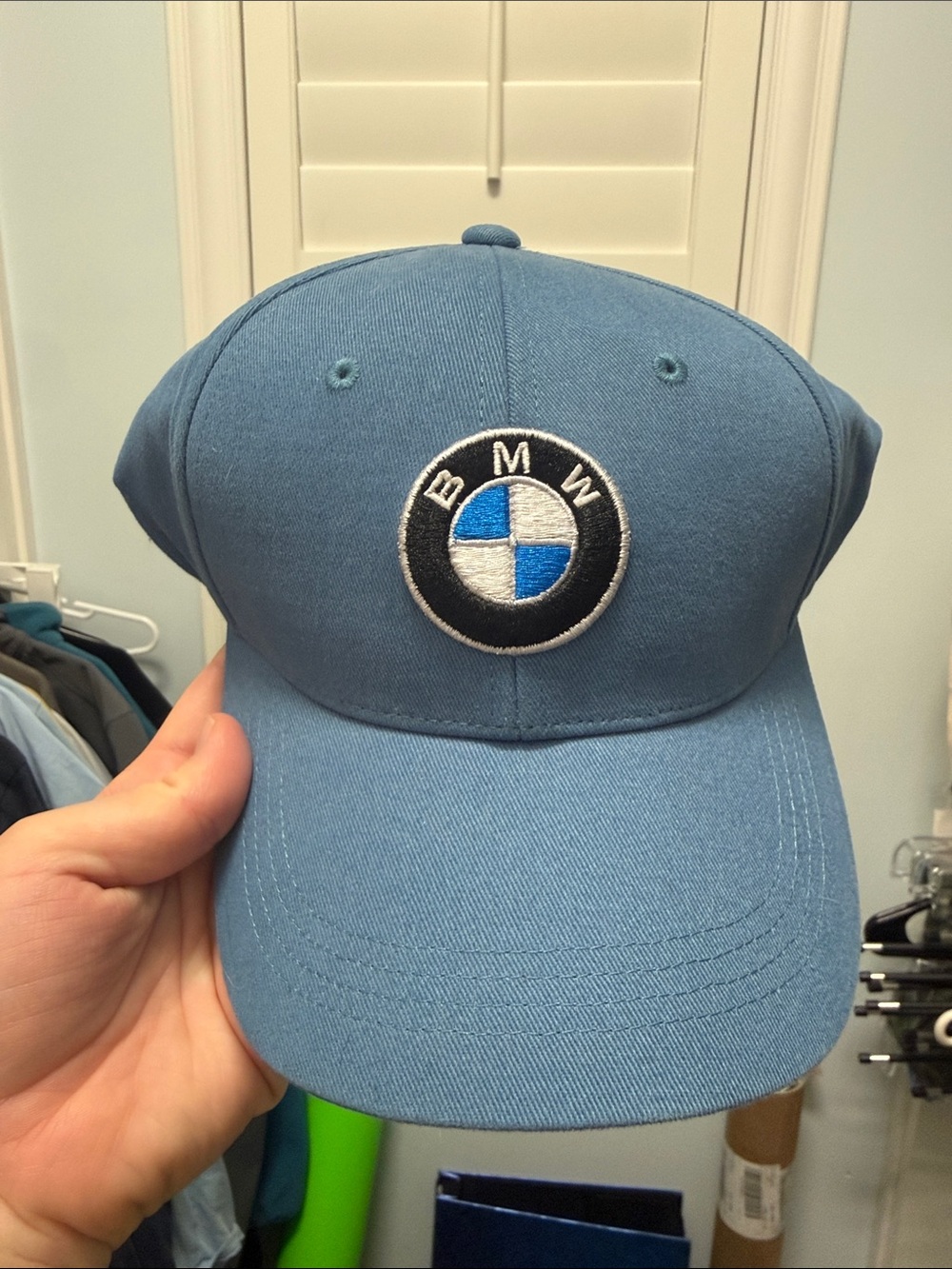 BMW Light Blue Baseball Cap with Embroidered Roundel